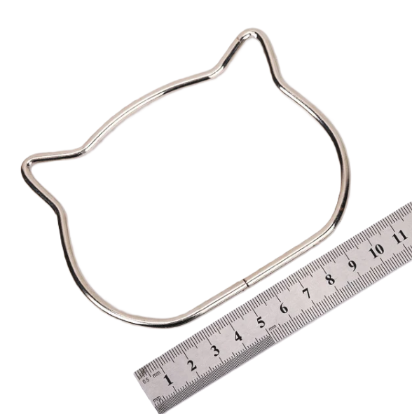 TWO Kitty Handle Silver- 10 CM