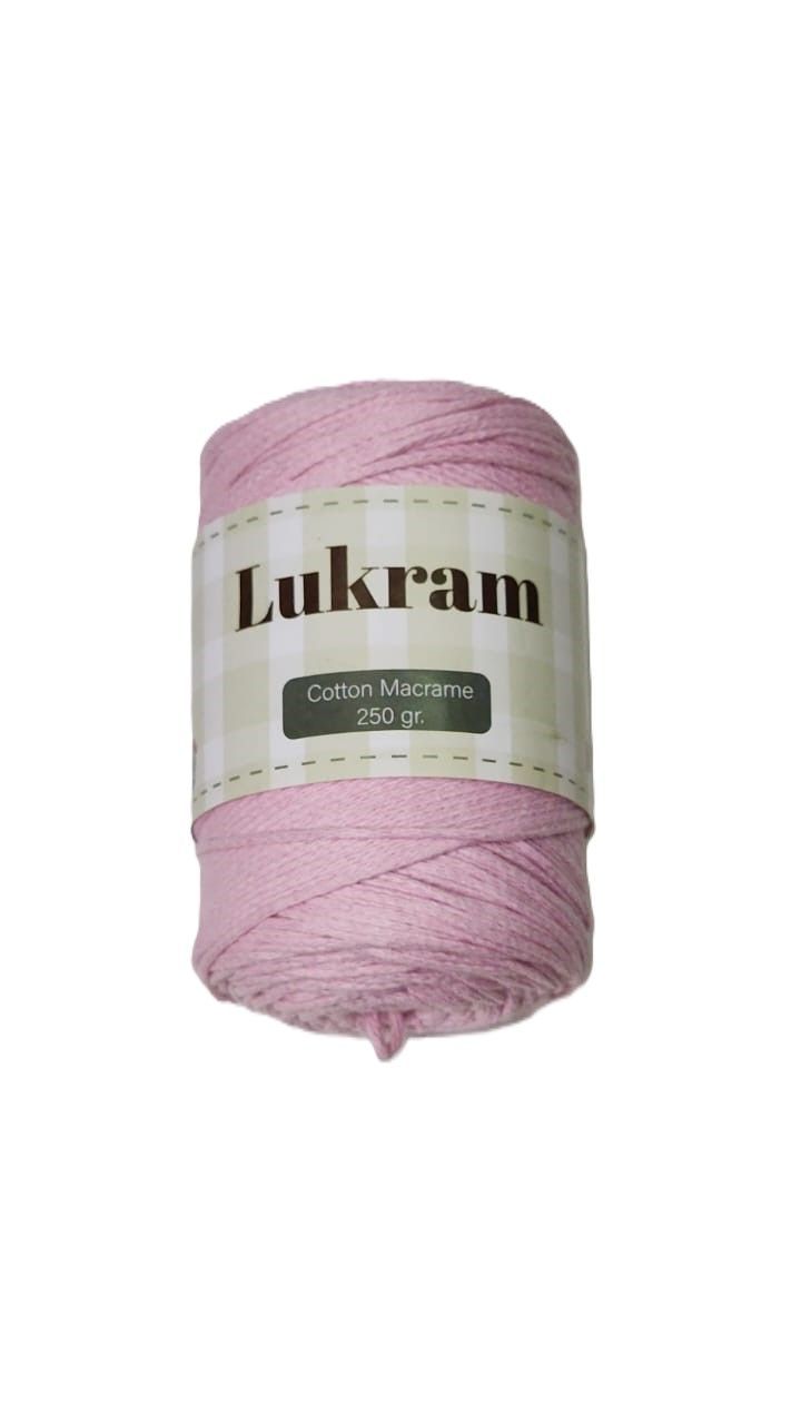 Lukram cotton macrame 3mm -05-Pink