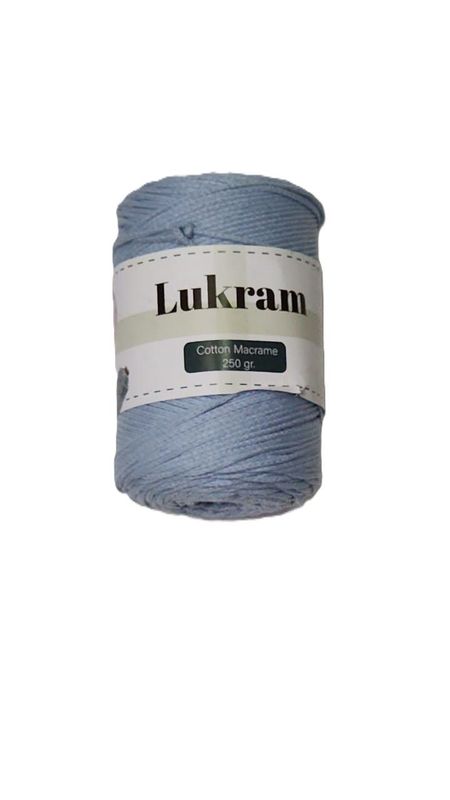 Lukram cotton macrame 3mm -06-Light Blue