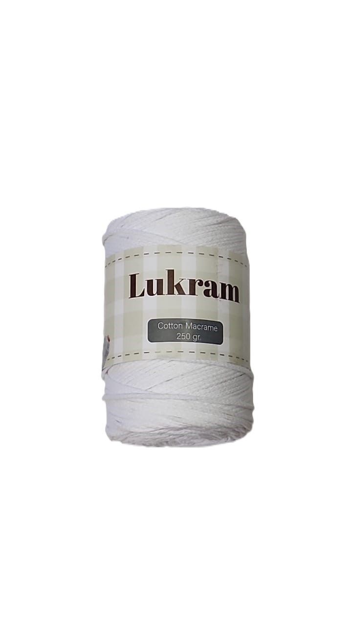 Lukram cotton macrame 3mm -02-White