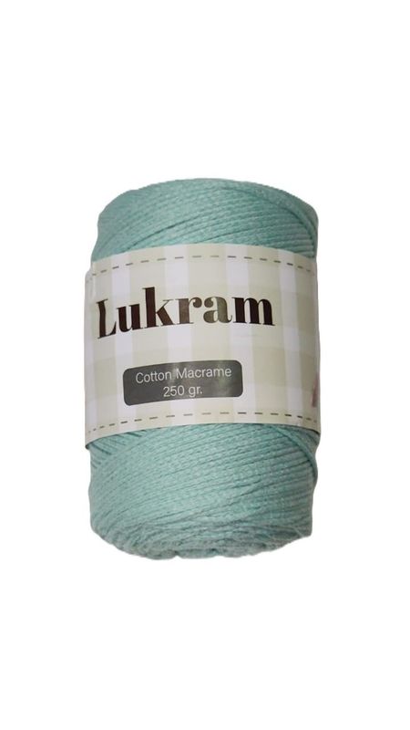 Lukram cotton macrame 3mm -07-Ocean Green