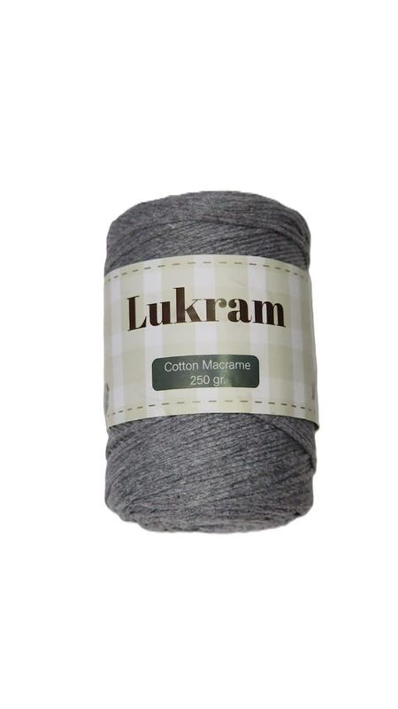 Lukram cotton macrame 3mm -08-Gray