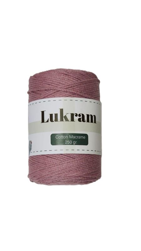 Lukram cotton macrame 3mm -11-Rose