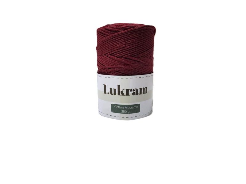 Lukram cotton macrame 3mm -64-Burgandi