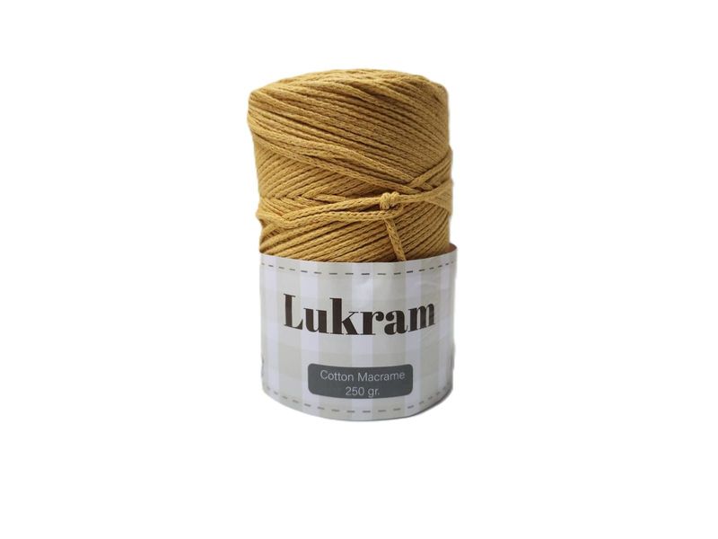 Lukram cotton macrame 3mm -63-Mustard