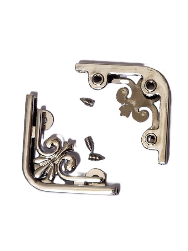 Accessories-TWO SILVER CORNERS - 3.5 cm X 3.5 cm