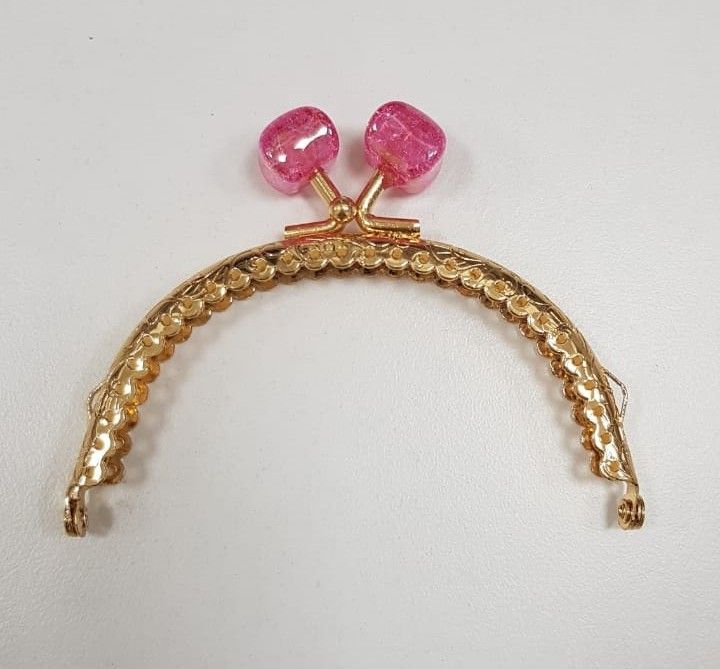Metalic Frame- Gold -10 cm Pink Lock