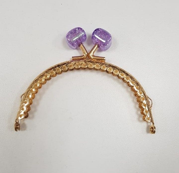 Metalic Frame- Gold -10 cm Purple Lock