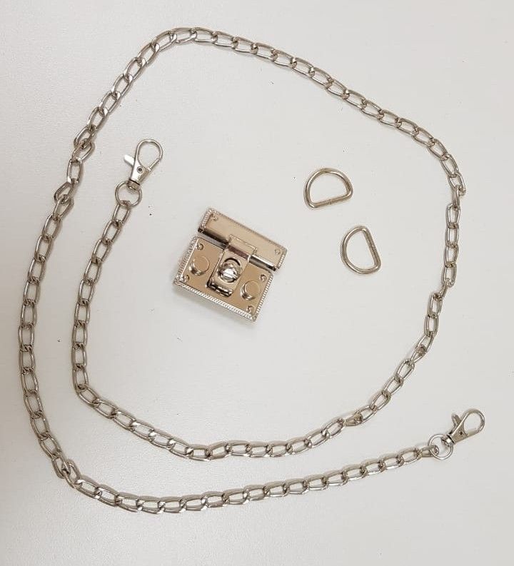 Handbag Chain Silver with Lock-1000