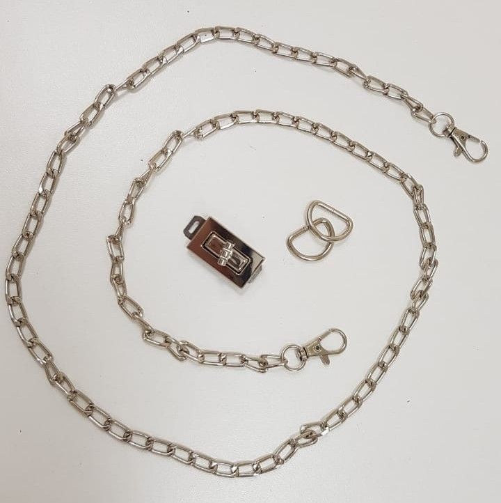 Handbag Chain Silver with Lock-1003