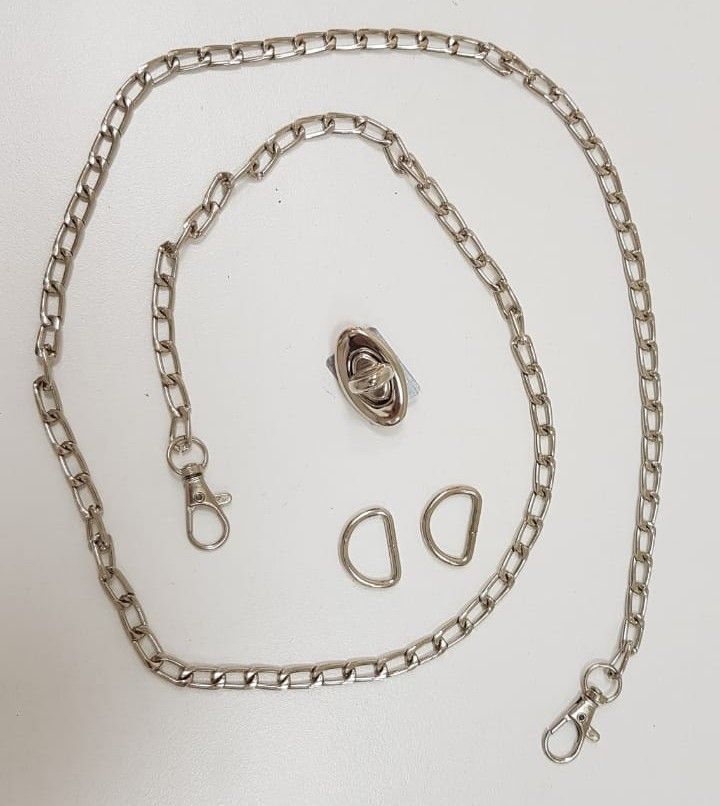 Handbag Chain Silver with Lock-1001