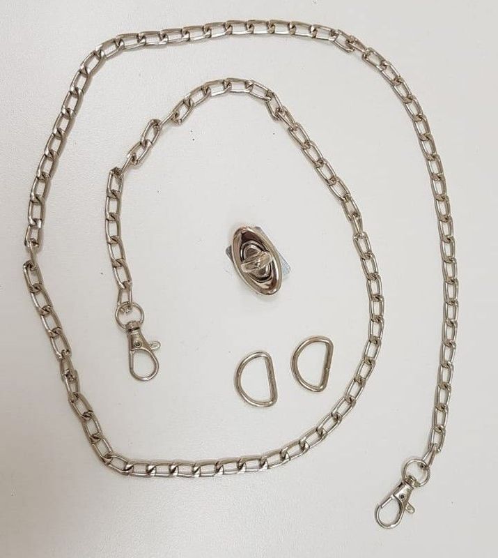 Handbag Chain Silver with Lock-1001