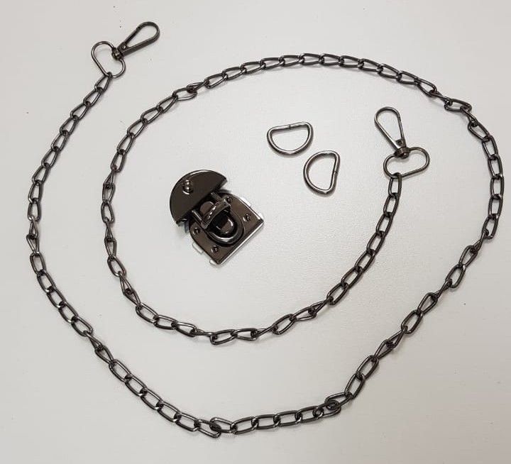 Handbag Chain Black with Lock Set-1004
