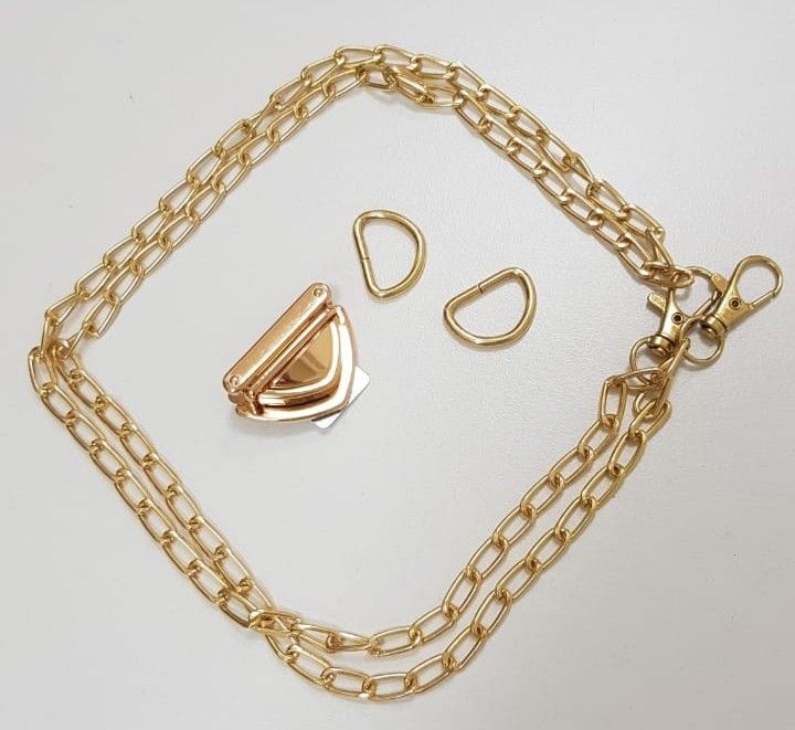 Handbag Chain Gold with Lock Set-1010