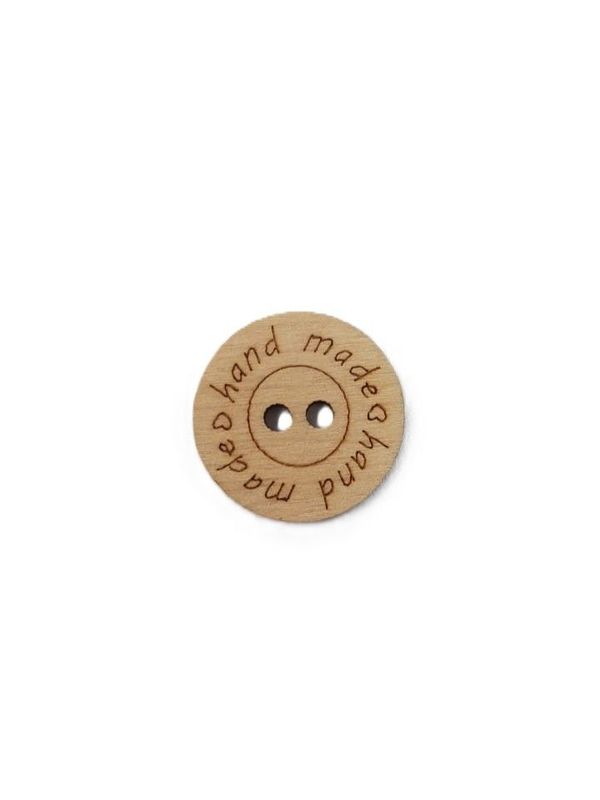 Wood Buttons tag handmade 2 cm
