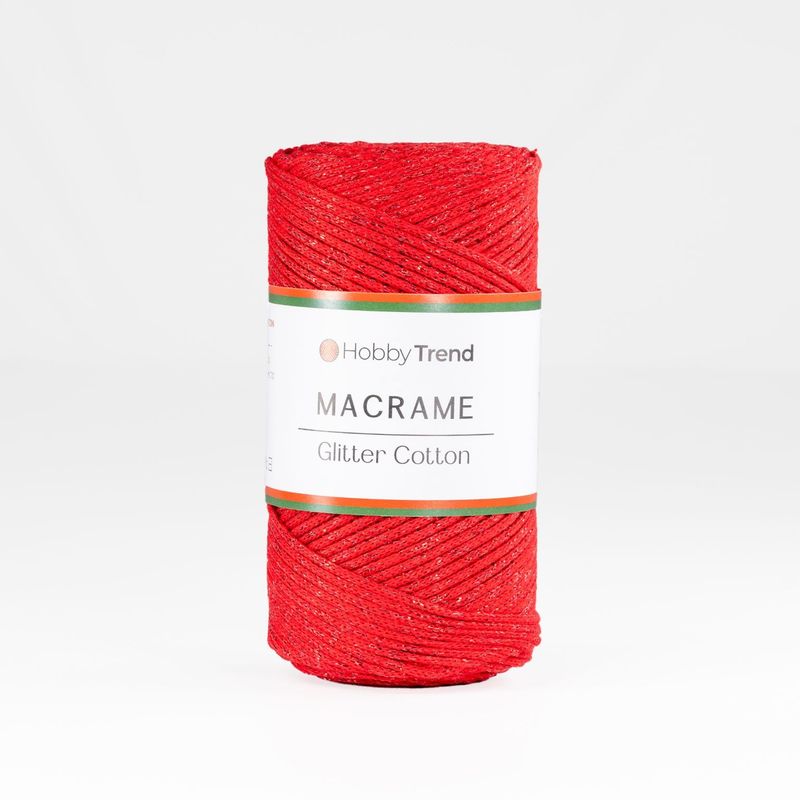 HobbyTrend-Macrame Glitter Cotton-100R