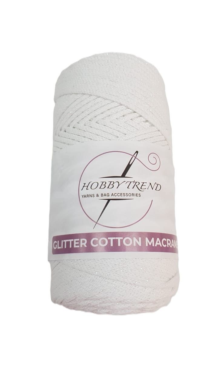 HobbyTrend-Macrame Glitter Cotton-001P-D