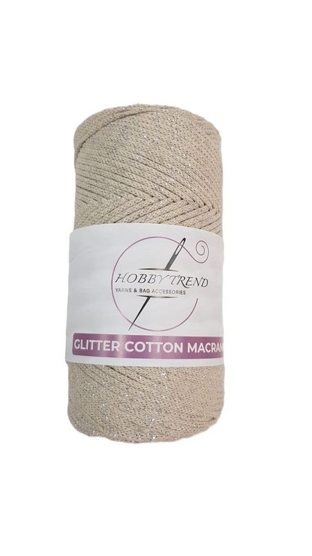 HobbyTrend-Macrame Glitter Cotton-030S-D