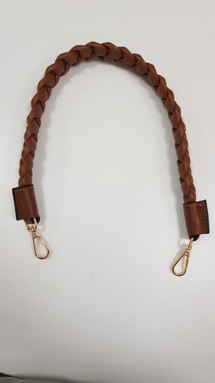 Braided Leather Handles-Brown