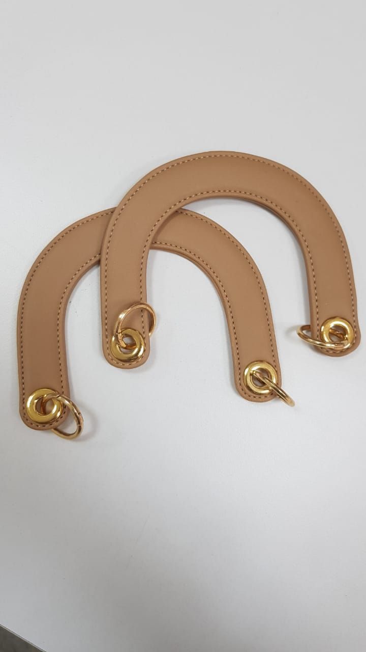 Two Leather Handles-Beige