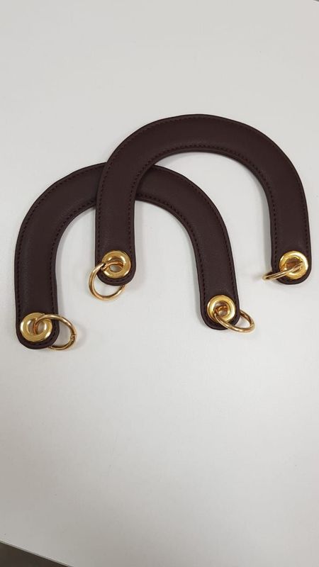 Two Leather Handles-Dark Brown