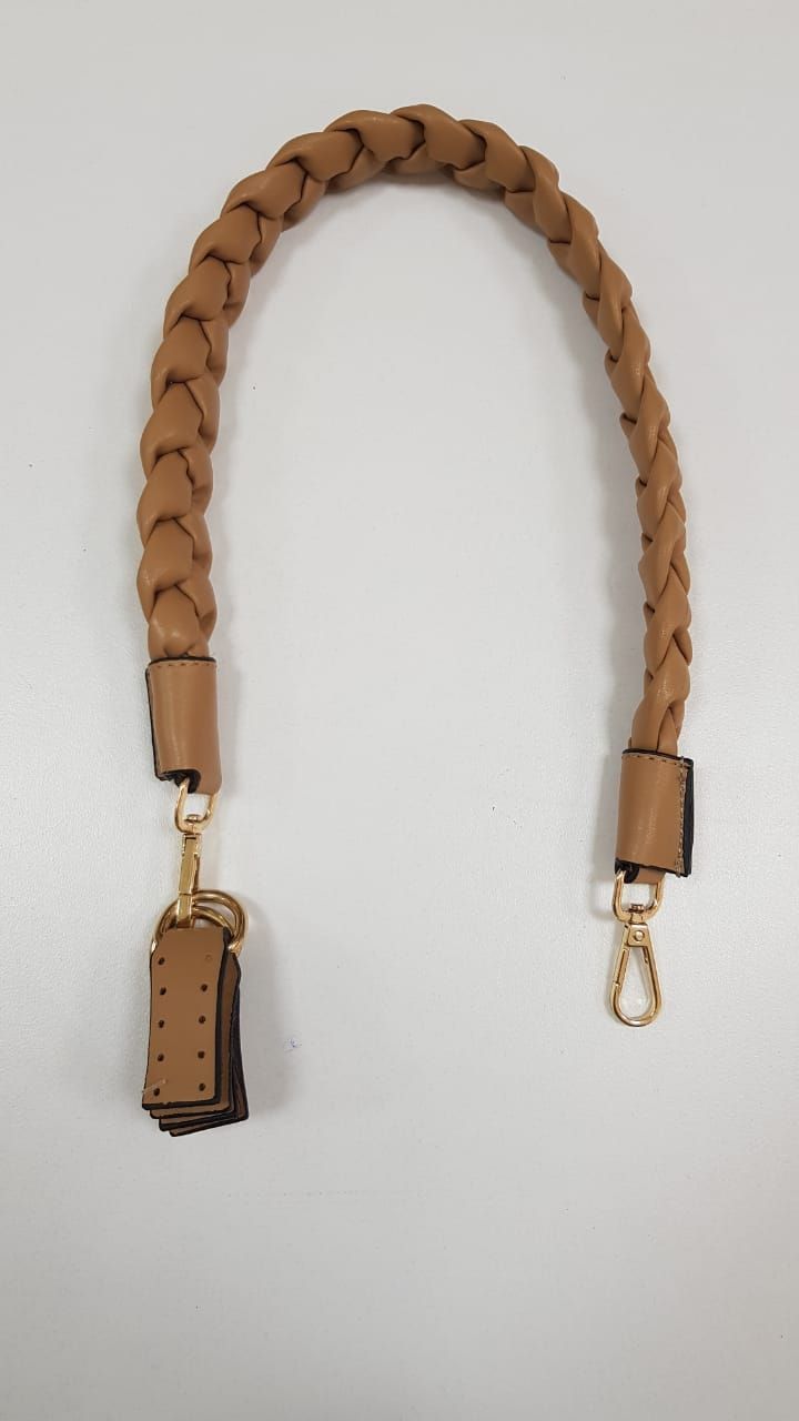 Braided Leather Handles-Beige