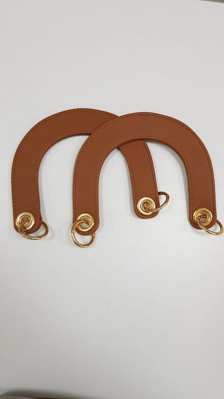 Two Leather Handles-Camel