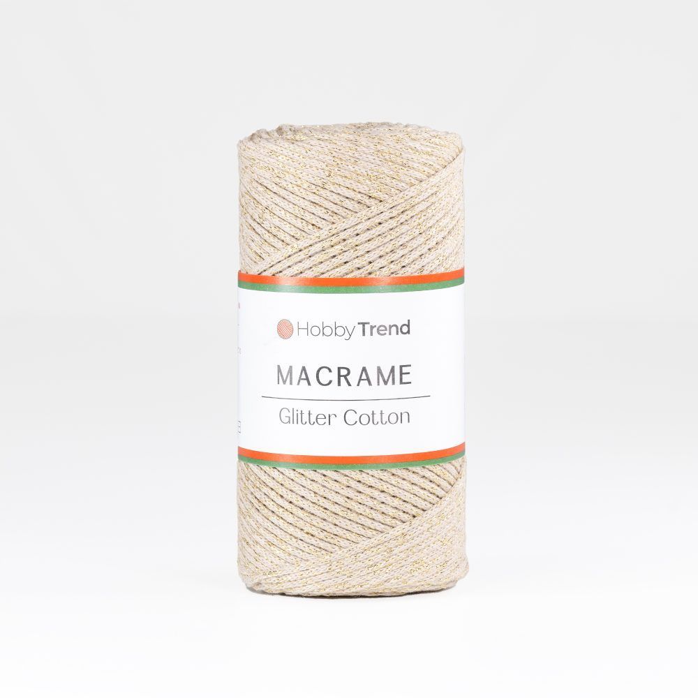 HobbyTrend-Macrame Glitter Cotton-030G