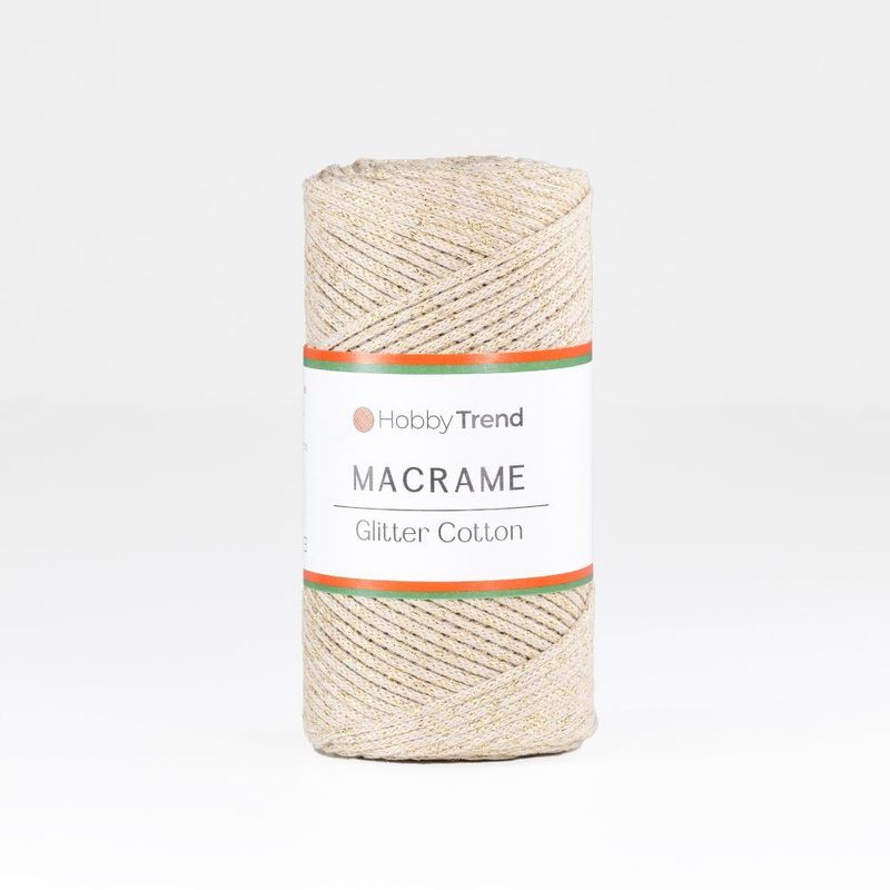HobbyTrend-Macrame Glitter Cotton-030G