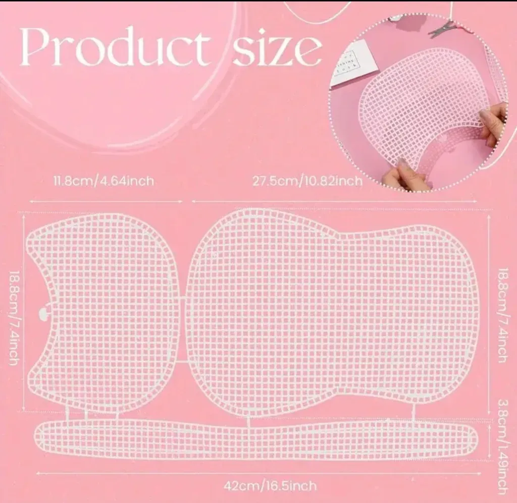 White Plastic Canvas Bag Shape