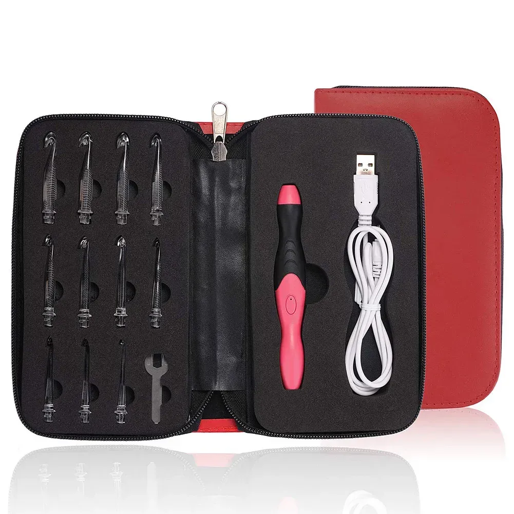 11 In 1 LED Light Up Crochet Hooks Knitting Needles