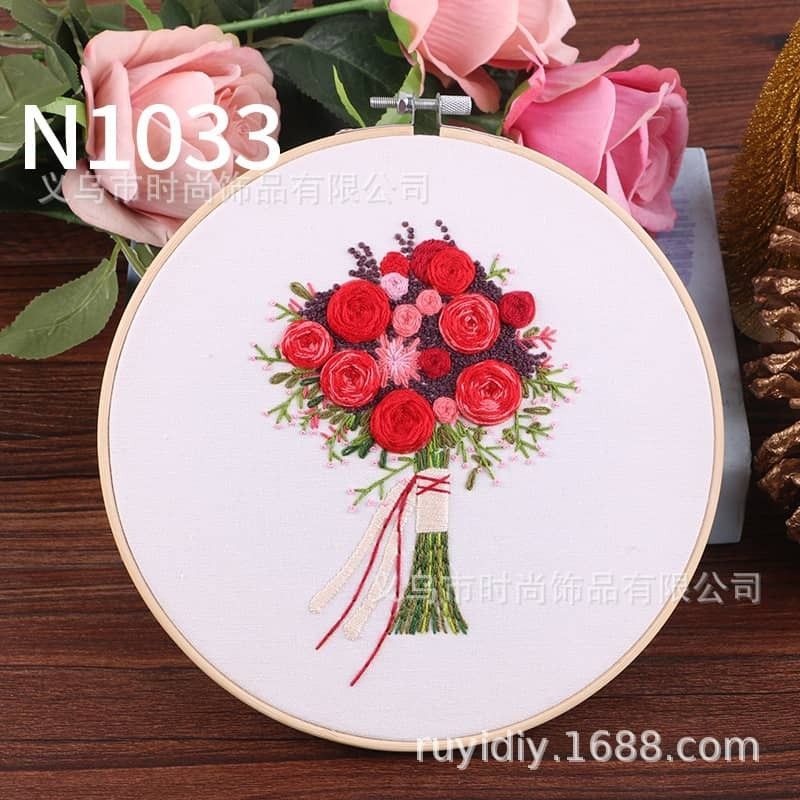 Flowers Pattern Embroidery Set - N1033