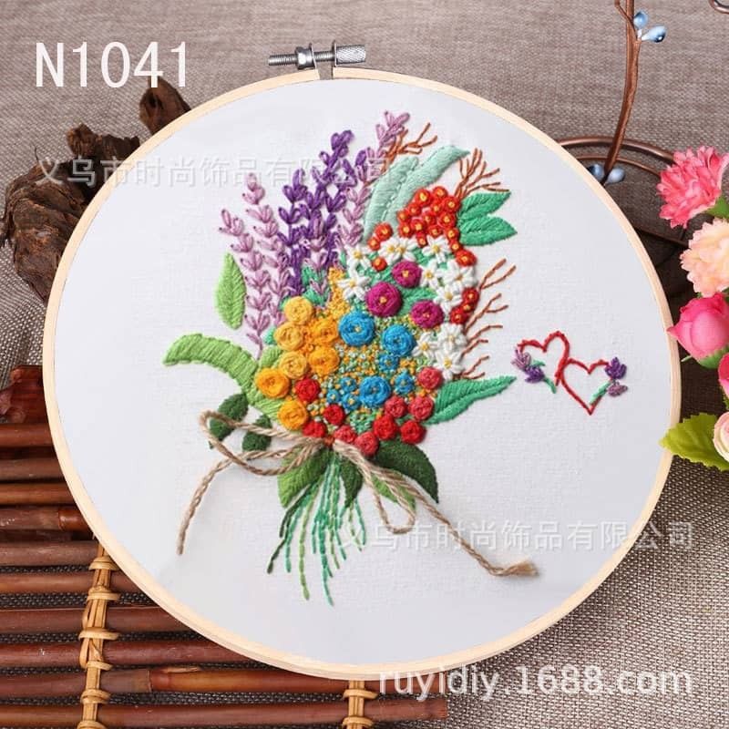 Flowers Pattern Embroidery Set - N1041