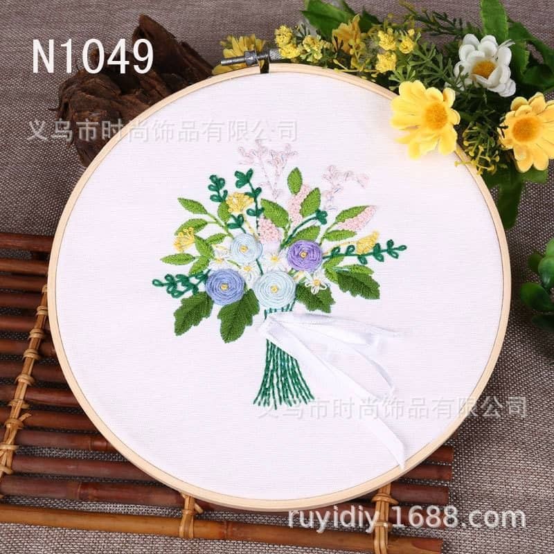 Flowers Pattern Embroidery Set - N1049