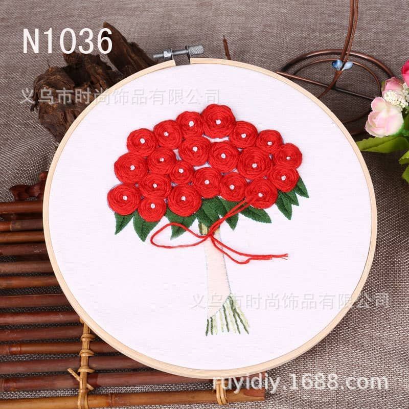 Flowers Pattern Embroidery Set - N1036