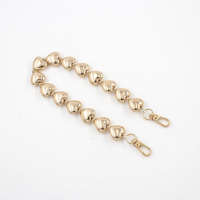 Metal Heart Bag Chain Gold - 32 CM