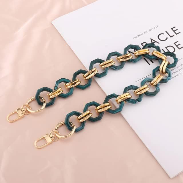 Acrylic Bag Chain Handle Green- 60 cm