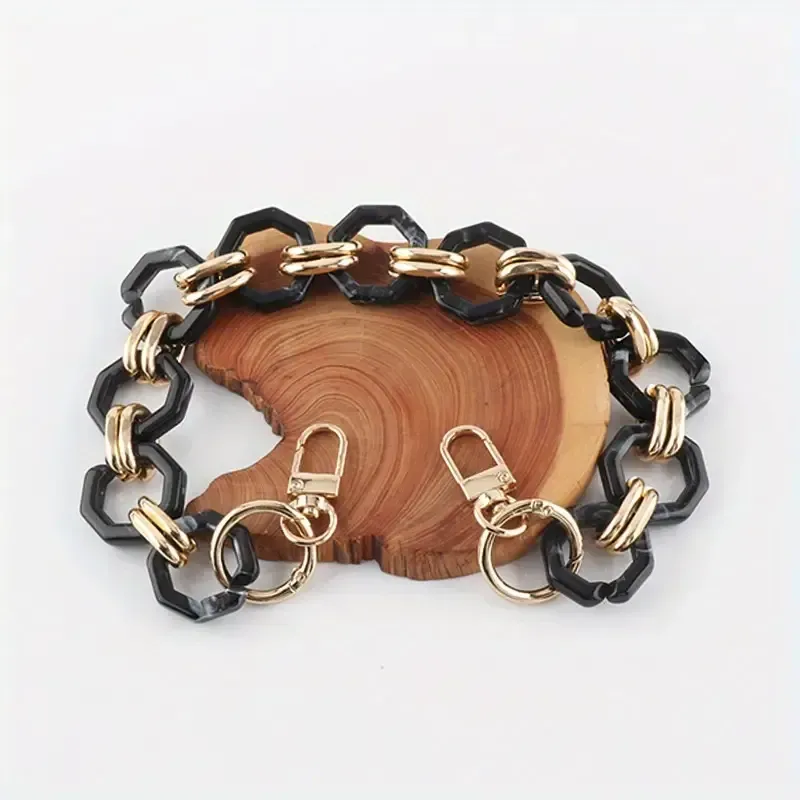 Acrylic Bag Chain Handle Black- 60 cm