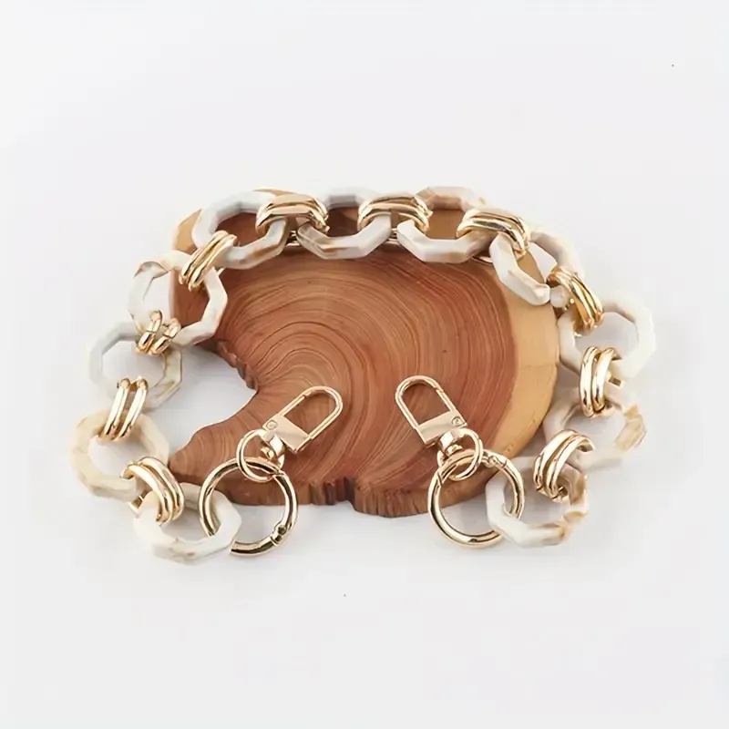 Acrylic Bag Chain Handle Beige - 60 cm