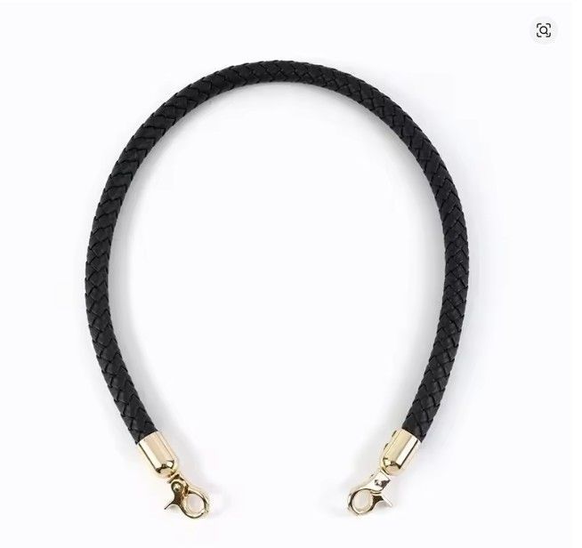 Braided Rope Shoulder Straps Black - 60 cm