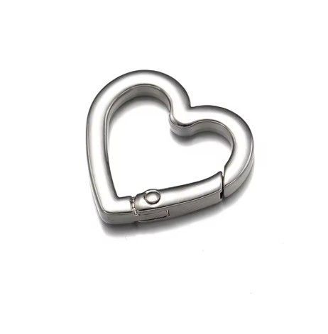 Heart Buckle Silver- 20 mm