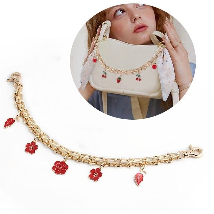 Decoration Chain Red Flower- 32.5 cm