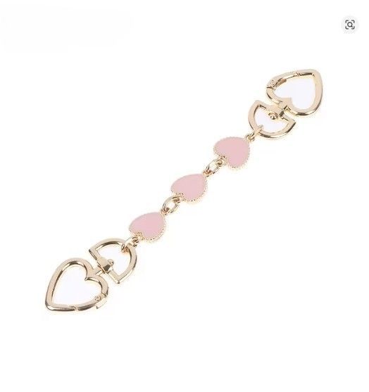 Chain Extension Pink Hearts - 17 cm