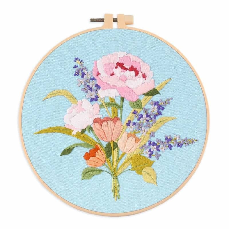 Flowers Pattern Embroidery Set- 132