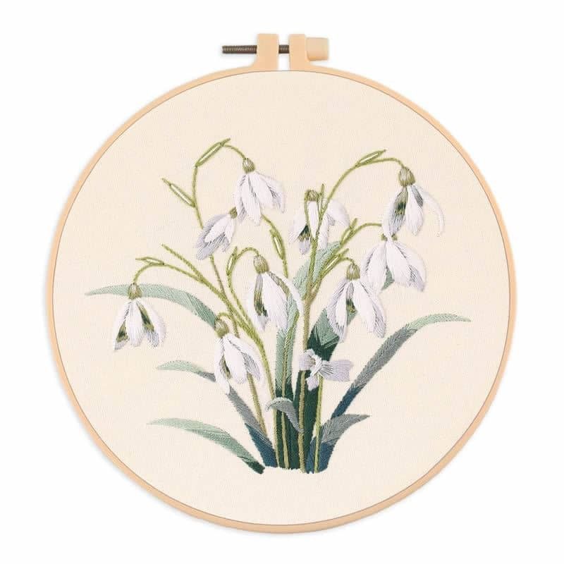 Flowers Pattern Embroidery Set- 129