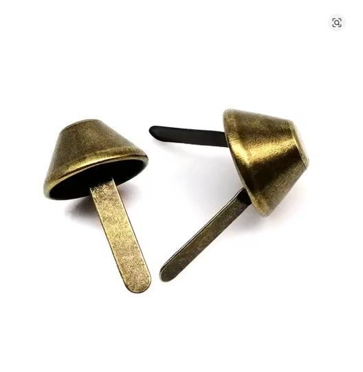 10 Piece Metal Two-legged Button Bronze- 10 mm