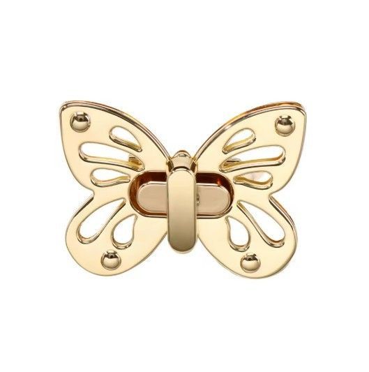 1 piece Metal Butterfly Twist Lock Gold- 5 cm