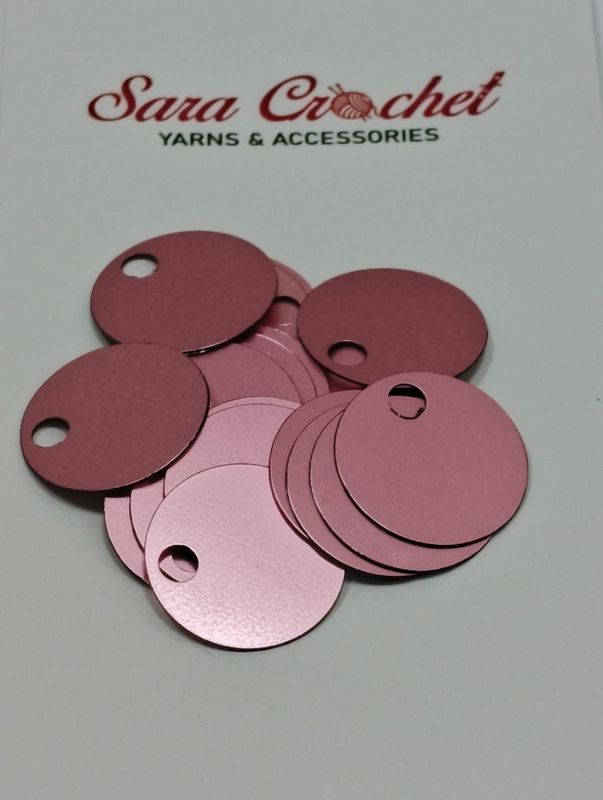 Round Flat Sequin 30mm - Rose
