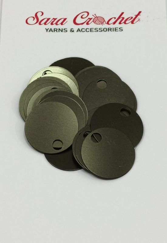 Round Flat Sequin 30mm - Olive