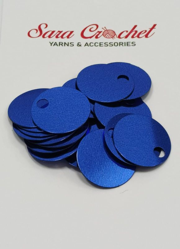 Round Flat Sequin 30mm - Royal Blue